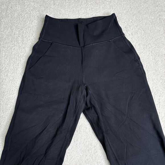 Lululemon Align High Rise Jogger Full Length 28" Womens 2 Black Athleisure Soft‎ - Picture 2 of 15